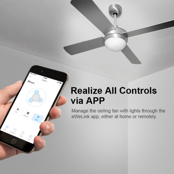 SONOFF iFan04: Wi-Fi Ceiling Fan And Light Controller - Image 5